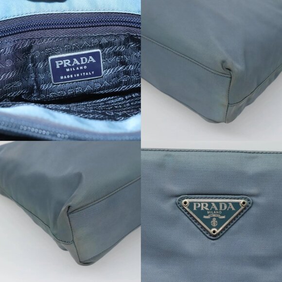 PRADA Tote Bag Nylon Light Blue Auth ti3069 - Picture 14 of 14